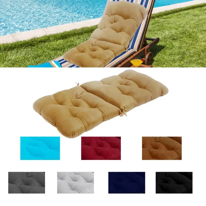 

Outdoor Cushions Foldable Design Sponge Filled Patio Seat Cushions Waterproof Mat For Outdoor Bench Wicker Chair Swing Bench