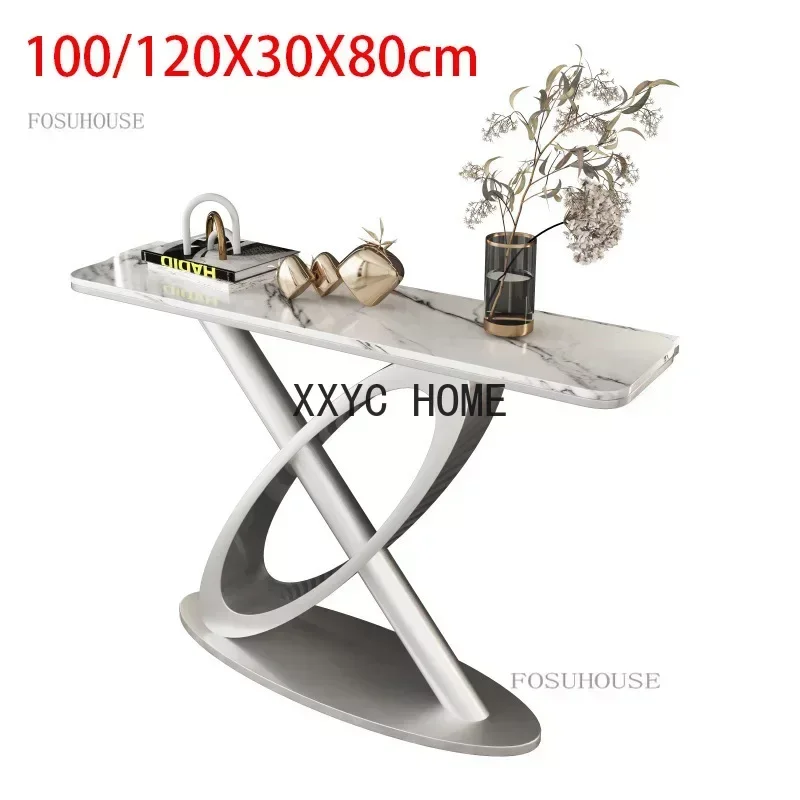 Европейские креативные консольные столы роскошный шиферный консольный столик