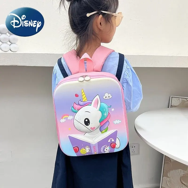 Disney Schoolbag Kindergarten Backpack Cartoon  Frozen Unicorn Mermaid Waterproof Lightweight Load Reduction Shoulder Bag