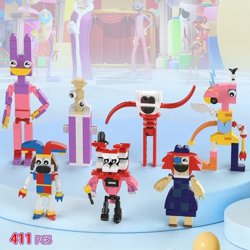 

Набор удивительных цифровых цирковых строительных блоков, аниме Мультяшные фигурки, кирпичи, модель «сделай сам», игрушки для детей и взрослых, подарок на Рождество и день рождения