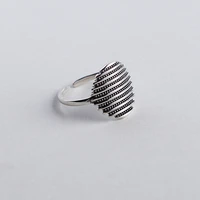 korean s925 silver personalized ring female geometric circular dot layered open ring bracelet