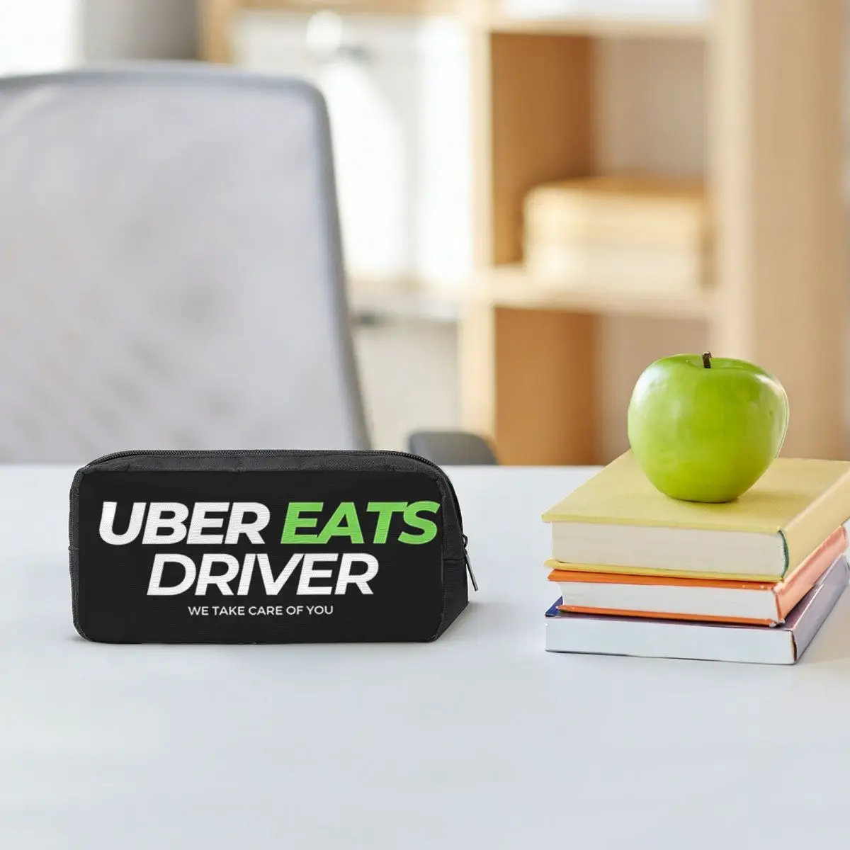Фото Пеналы для студентов с логотипом Uber Eats, подарки для курьеров доставки еды, пенал-коробка, большая сумка для карандашей, держатель для ручек №2