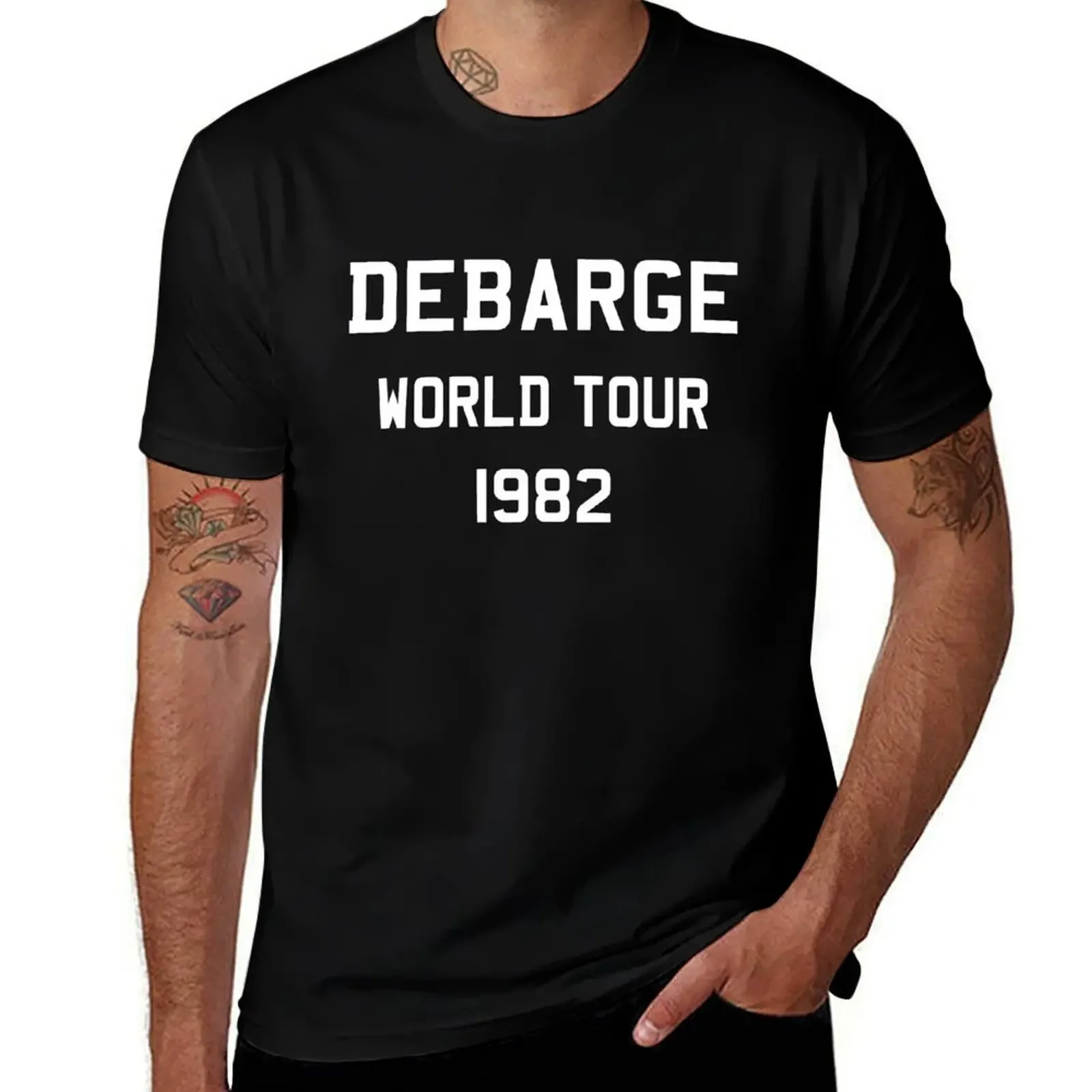 Футболка DeBarge World Tour рубашки на заказ футболки с рисунком мешковатые мужские