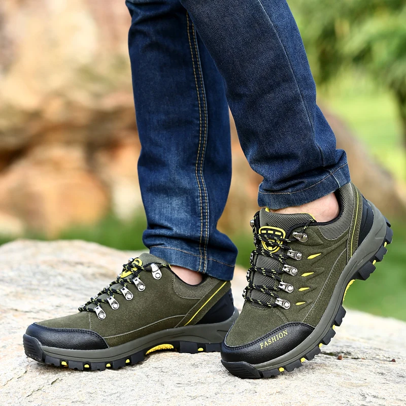 Men Women Hiking Shoes Unisex Climbing Tactical Shoes Breathable Men's Sports Shoes Non-slip Mountain Hunting Trekking Sneakers