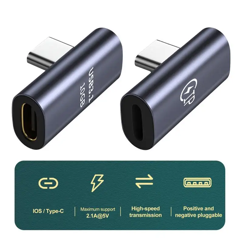 

Переходник с USB C на USB C прямой угловой переходник с разъемом типа C и штекером Type-C удлинитель передачи данных до 10GBbps Rate Dock Extension USB C