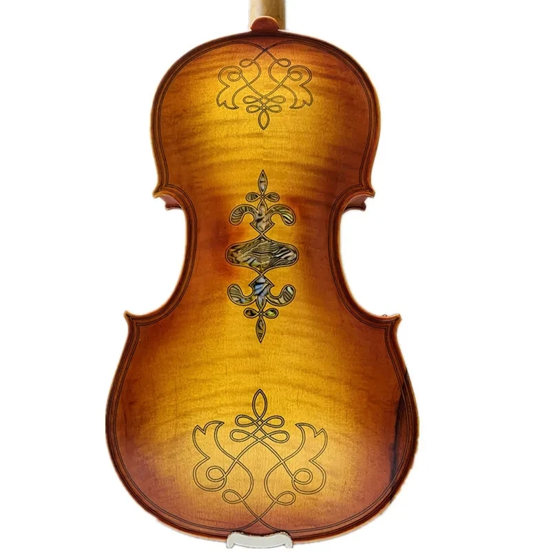 Фото Скрипка ручной работы Strad style Song Maestro 4/4, инкрустация красивой оболочкой и оттягиванием, большой и мощный звук #14178 №4