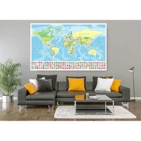 photography backdrops props physical map of the world vintage wall poster home school decoration baby background dt 16