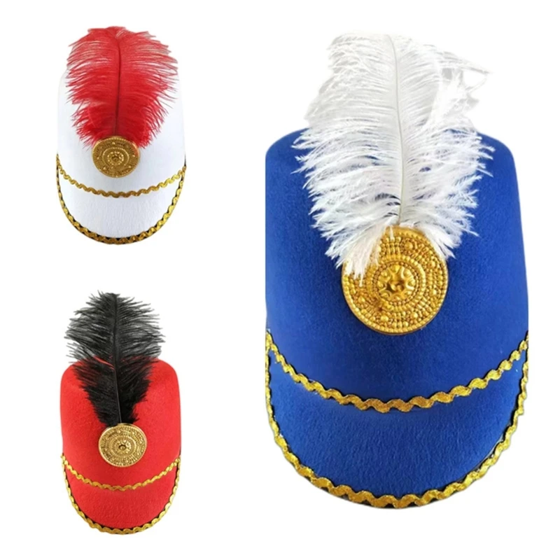 

652F Show Men Honor Guard Hat для свадебной вечеринки Элегантная солдатская шляпа для фотосессий