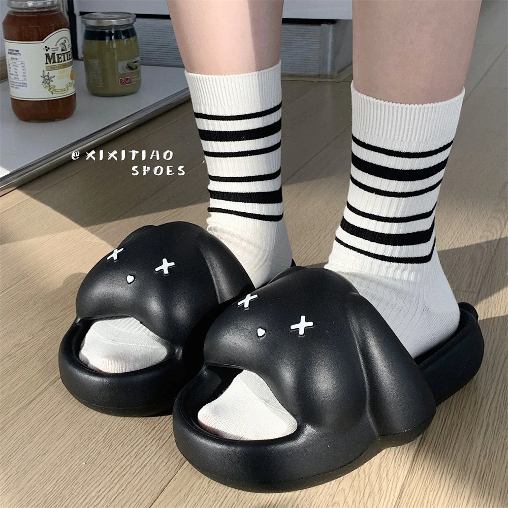 

Cute Puppy Slippers For Chilren Women Summer Fashionable Home Thick Sole Slipper Man Sandals Boy Girl Kids Sandals