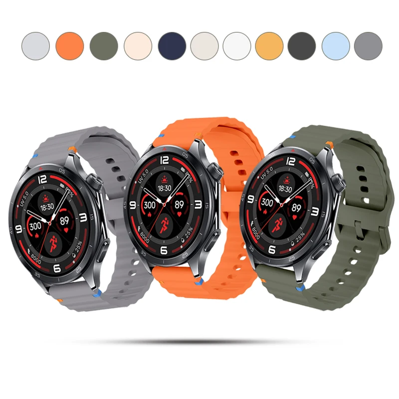 Ремешок 22 мм для OnePlus Watch 3 мягкий силиконовый спортивный ремешок совместимый с WATCH