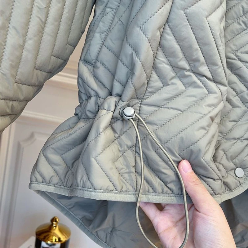 Oversized Winter Coats Women Parkas Hooded Cotton Jacket Warm Lace-up Korean Fashion Lightweight Coat Casual Puffer Jacket