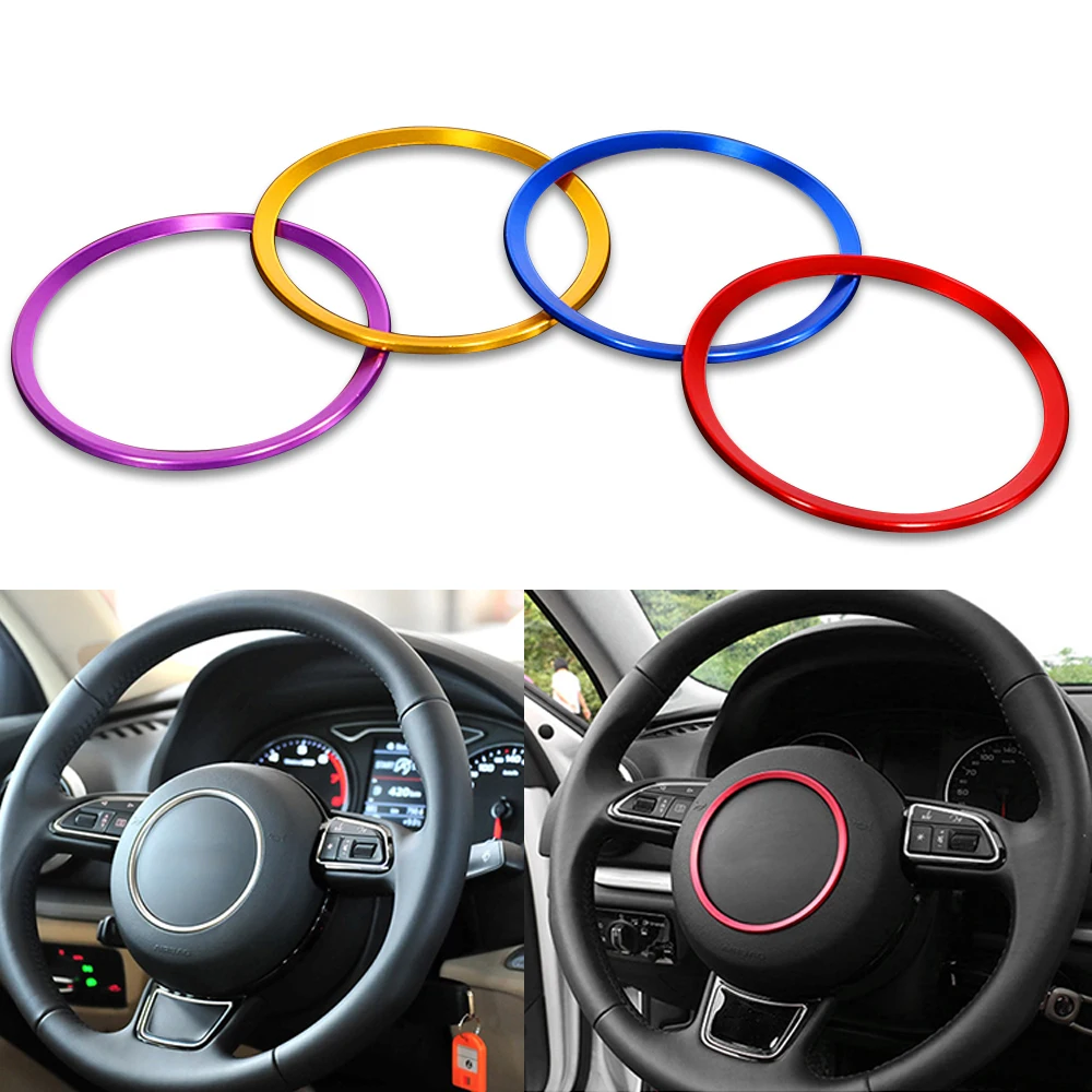 

For Audi A1 A3 A4 A5 A6 A7A8 Q3 Q5 Q7 SQ5 S1 S3 S4 S5 S6 S7 S8 RS3 RS5 RS6 Car Steering Wheel Panel Sticker Cover Trim Protect
