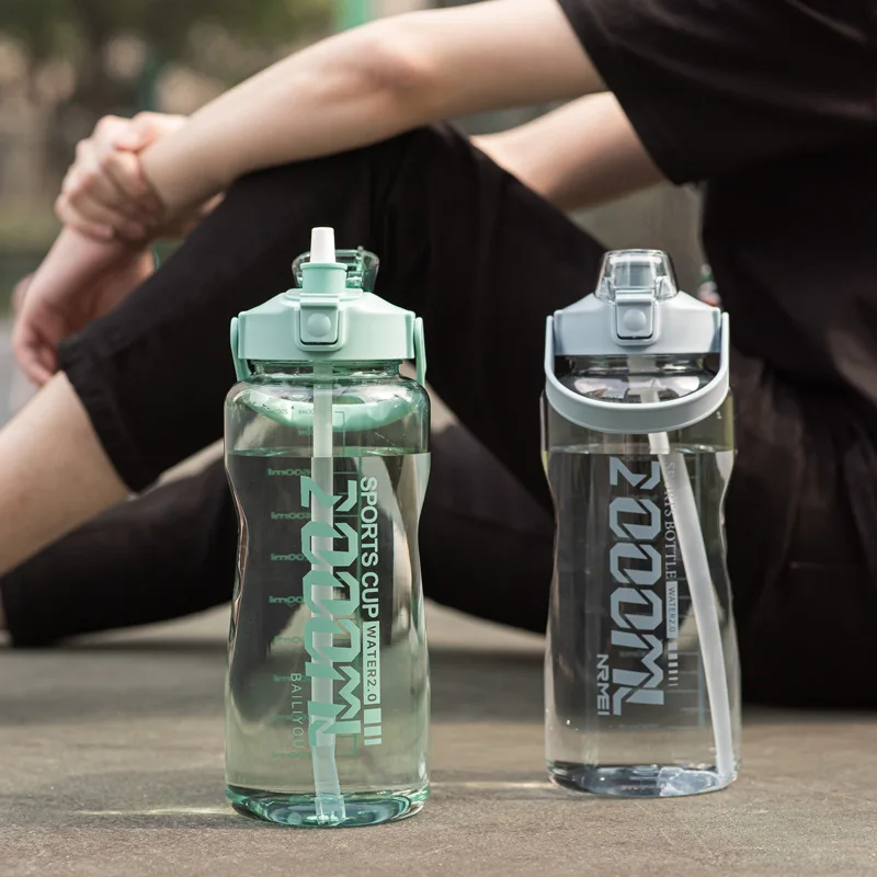 

Бутылка для воды спортивная, 1,5 л, 2 л, с соломинкой