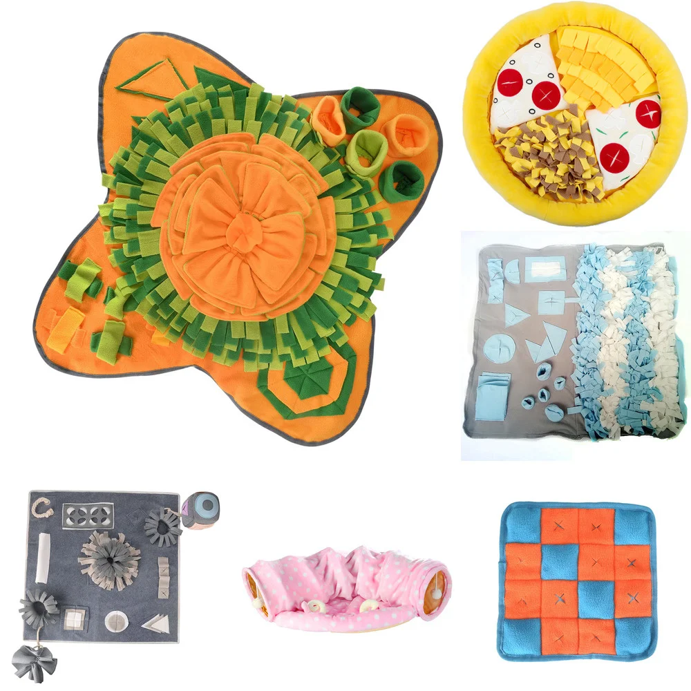 

Одеяло для тренировки домашних питомцев, флисовые вставки со съемными вставками, антистрессовый коврик для собак, игрушка-пазл для носа