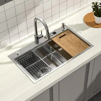 304 stainless steel washbasin pool ladder nano kitchen sink large single slot washbasin undercounter basin with faucet