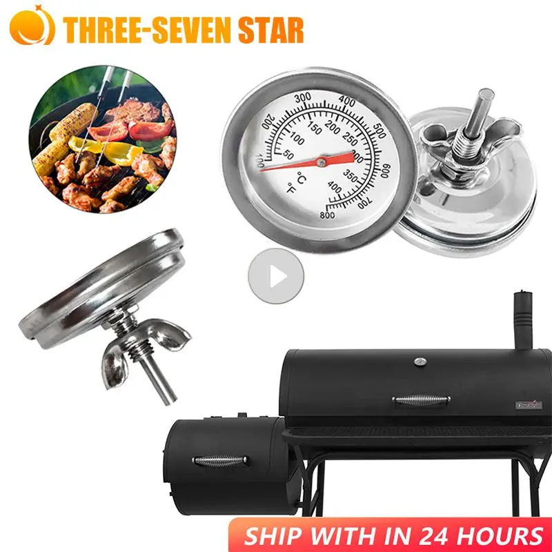 

Barbecue Thermometer Charcoal Grill Analysis Pit Wood Smoker Thermometer Temperature Gauge Grill Pit Thermometer Kitchen Tools