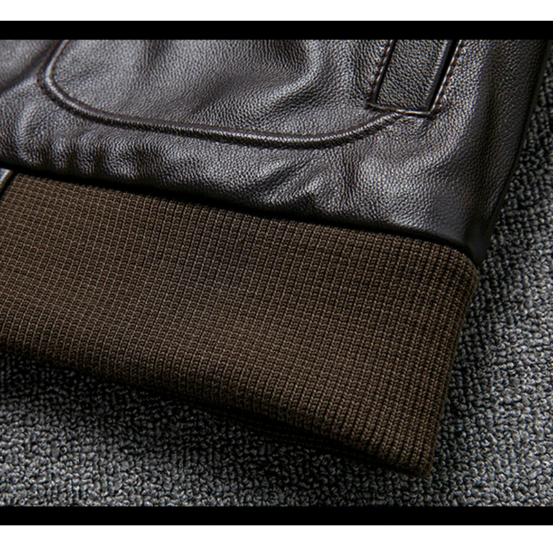 Летная куртка ВВС с меховым воротником натуральный верхний слой из коровьей кожи