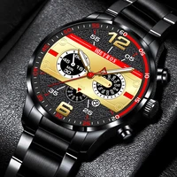 2022 luxe mode heren sport horloges mannen business roestvrij staal quartz polshorloge man casual lichtgevende klok montre homme