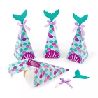 Романтический с рисунком маленькая русалочка вечерние поставки Русалка День рождения вечерние свадебные сувениры для девочек на первый день рождения, вечерние Русалка Декор детского дня рождения