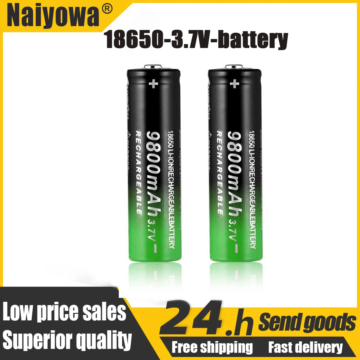 

3.7V 18650 9800mAh Rechargeable Battery High Capacity Li-ion Rechargeable Battery For Flashlight Torch headlamp Battery