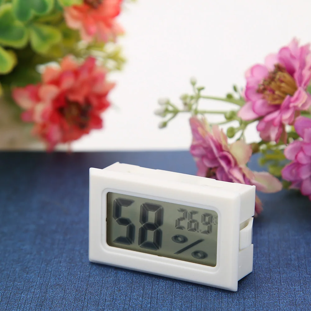 

Mini Digital LCD Temperature Humidity Meter Thermometer Hygrometer Indoor Room Temperature Sensor Weather Station with Clock