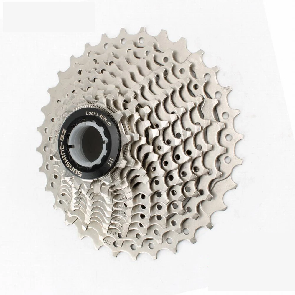 

SUNSHINE-SZ 12 Speed 11-32T MTB Bike Bicycle Cassette Freewheel For Shiman Aluminum Alloy Silver Chain Guide Groove Flywheel
