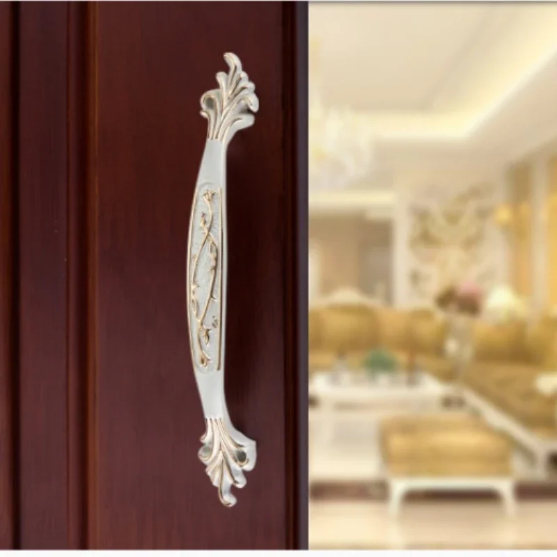 Ручки шкафа цинковые Aolly белая кухонная дверь стандартная Европейская мода ручка