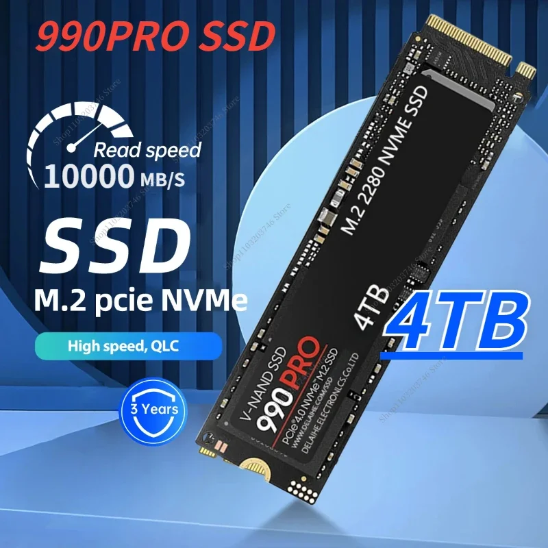 

2023 Original 990 PRO SSD M2 2280 1TB 2TB 4TB NMVE 2.0 PCIe 4.0x4 Disk Internal Solid State Drive for Laptop Tablets Desktop PS5