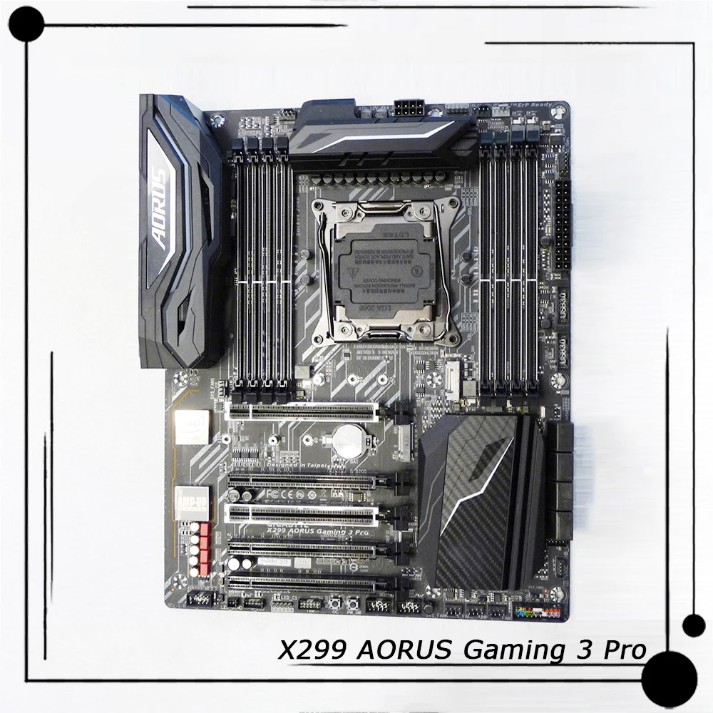 Материнская плата X299 AORUS Gaming 3 Pro для Gigabyte LGA2066 с поддержкой процессоров Core X-Series ATX 8 * DDR4 256 ГБ Материнская плата X299 AORUS Gaming 3 Pro для Gigabyte LGA2066 с поддержкой процессоров Core X-Series ATX 8 * DDR4 256 ГБ