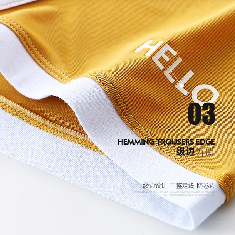 4PCS Soft Ice Silk Men Boxer Breathable Comfy Casual Shorts Bulge Pouch Underpants Male Panties Fashion Printed Underwear