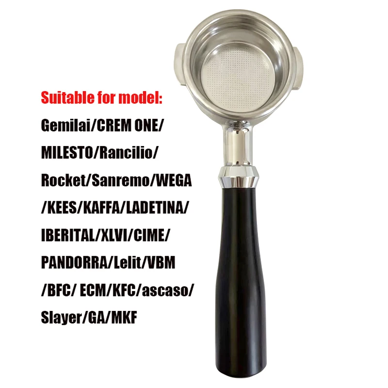 

Gemilai/Aibao/Rancilio/Rocket/Sanremo/Wega/Lelit/E61 Coffee MachineBottomless portafilter58mm Purple Sandalwood A