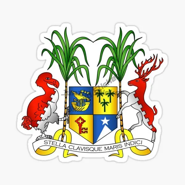 

Флаг Республики Маврику, карта, наклейка, виниловая наклейка для ноутбука, грузовика, окна, мото, велосипеда, стеклянный шлем, настенная наклейка на дверь автомобиля, настраиваемая