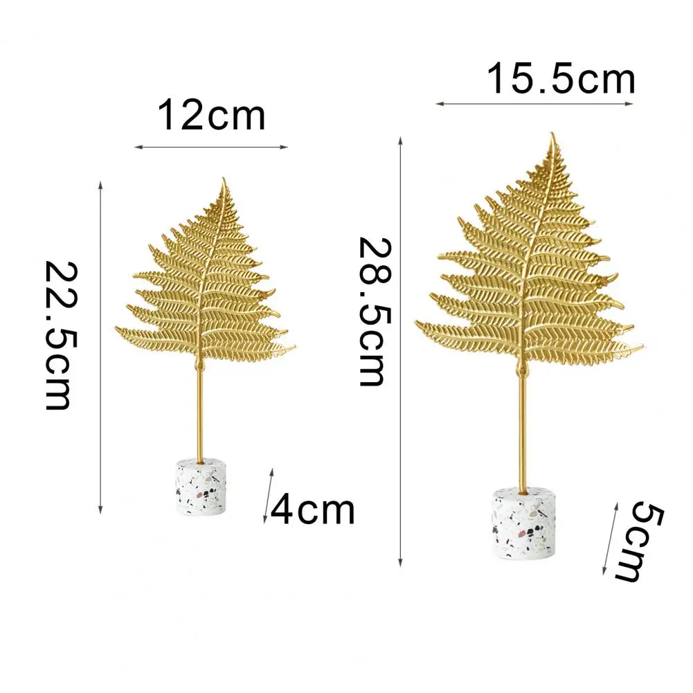 

Stylish Leaf Sculpture 2 Styles Metal Home Decor Leaf Ornament Exquisite Nordic Style Feather Garniture for Restaurant