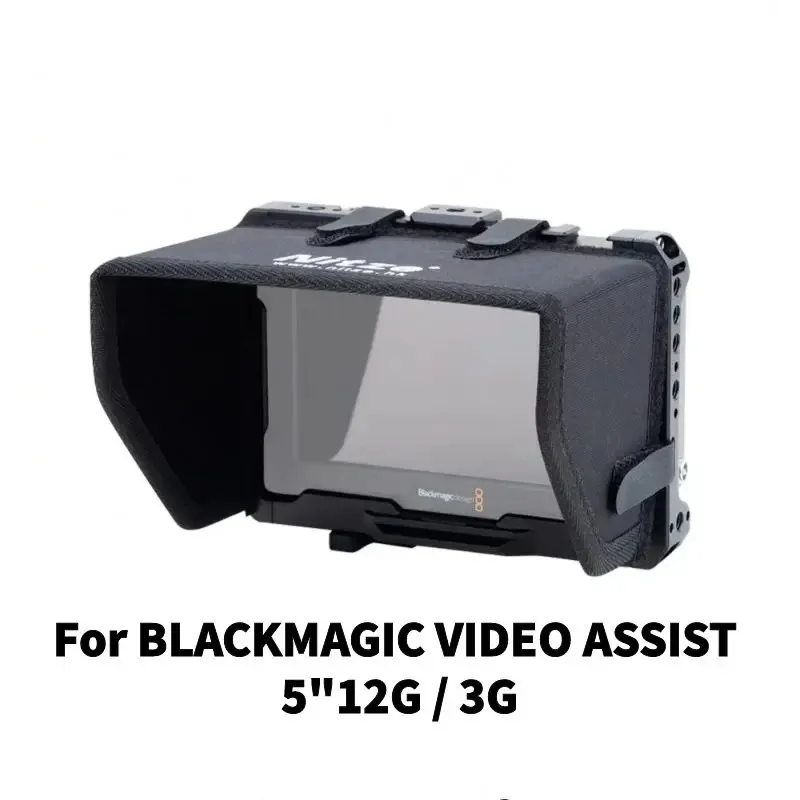 

Клетка для монитора NITZE с солнцезащитным козырьком и зажимом для кабеля HDMI для видеоприемника BLACKMAGIC 5 дюймов 12G / 3G