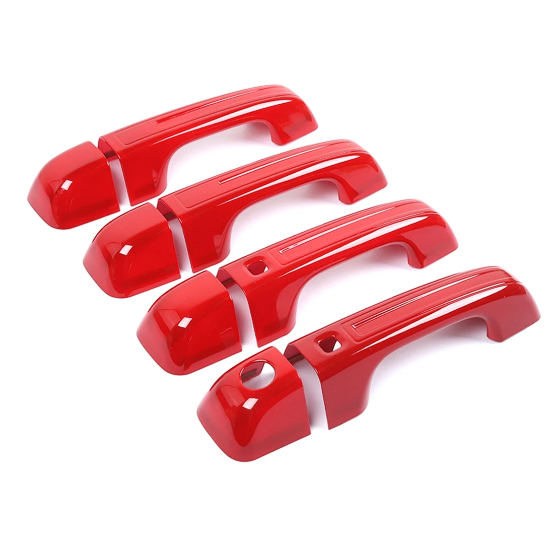 

Exterior Door Handle Decoration Cover Protection Shell Trim Accessories for Dodge RAM 1500 2018-2022 ,ABS Red