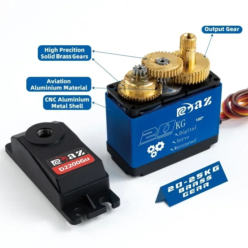 Водонепроницаемый сервопривод 20 кг 25 30 35 высокоскоростной с металлической