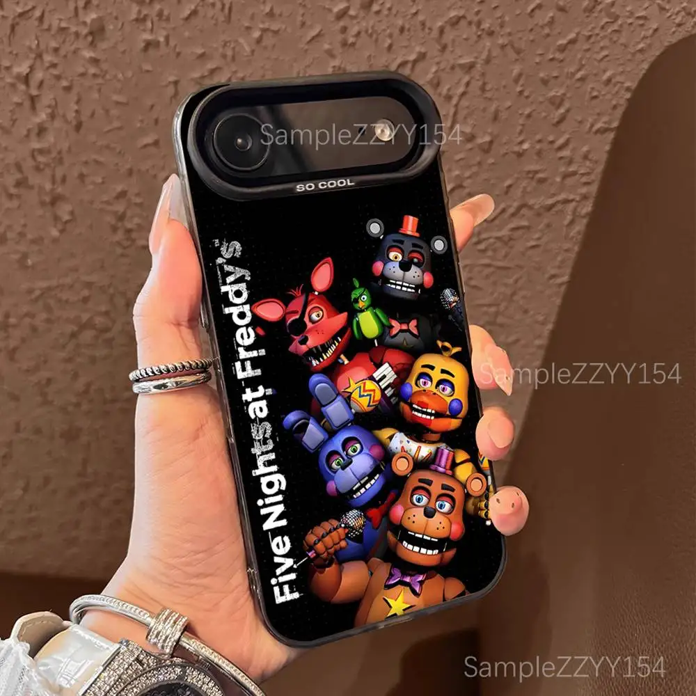 Фото Чехол для телефона FNAF F-Five N-Nights at-Freddys для моделей 15,16,17,13,14,11,12,Pro,Max,Plus,E,Air,Mini, цветной противоударный матовый чехол №2