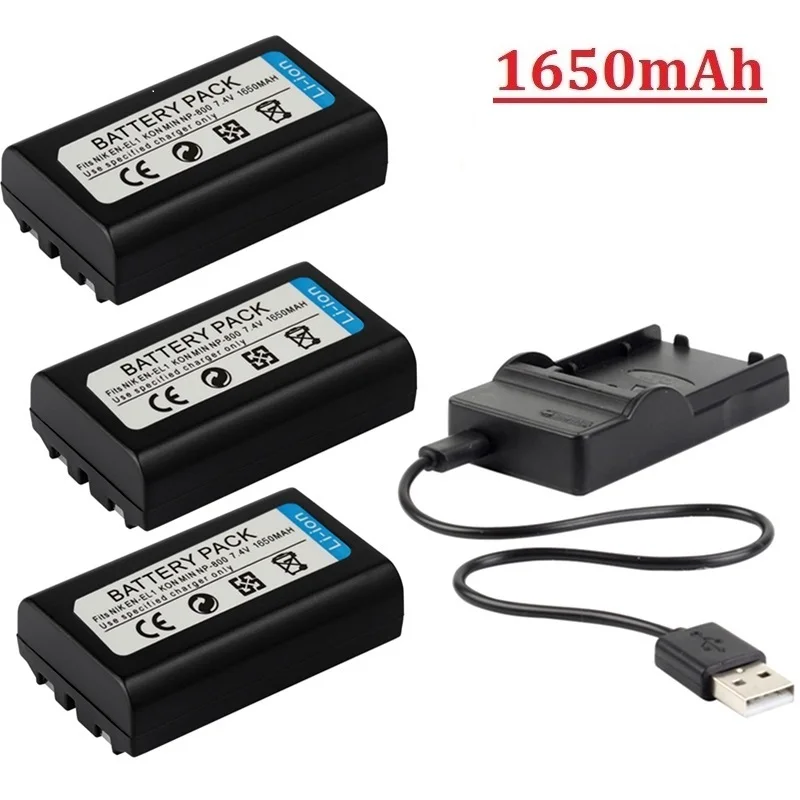 EN-EL1 ENEL1 EN EL1 1650mah аккумулятор и зарядное устройство для Nikon E880 CoolPix 4300 5400 8700 500 775 880 885 990 995 Bateria
