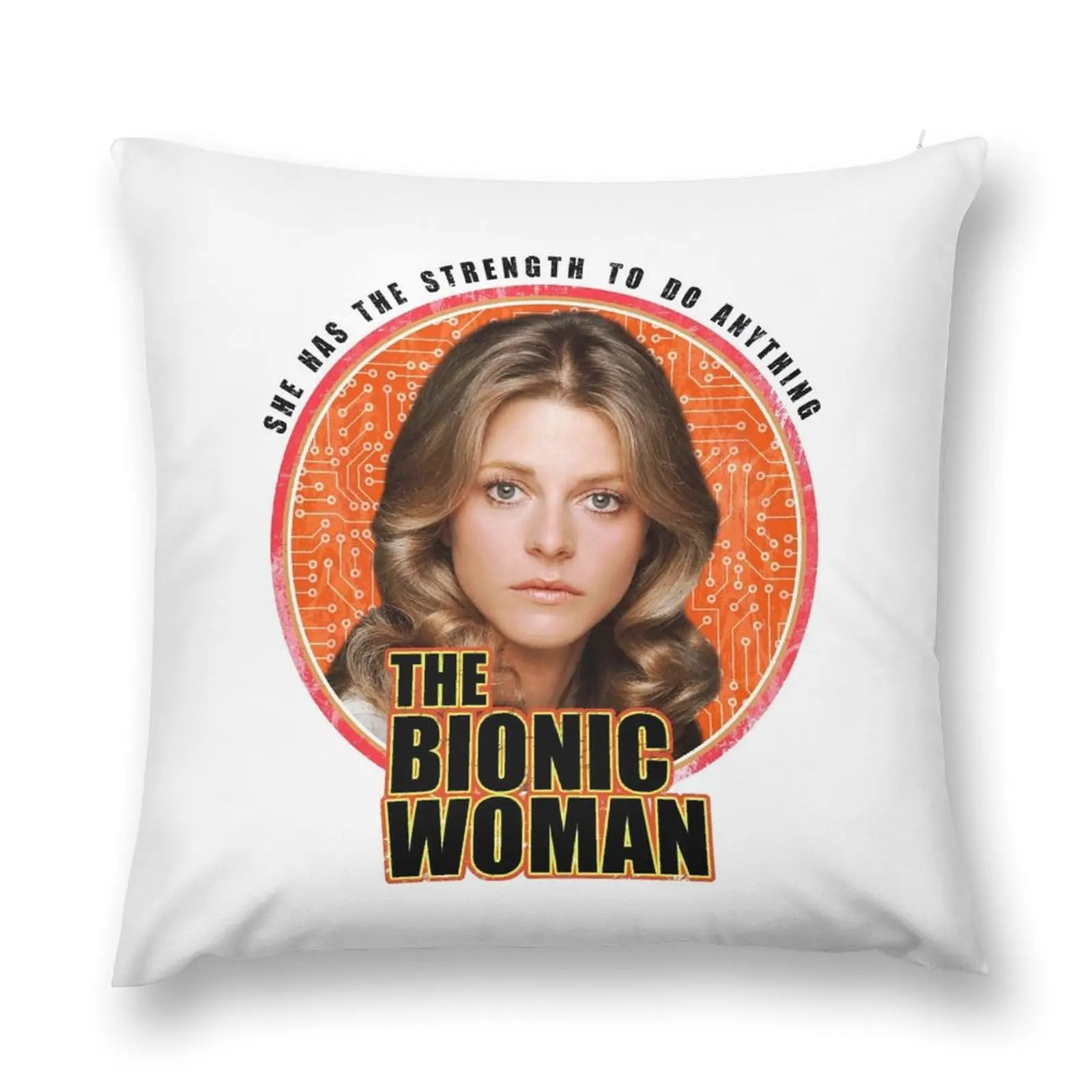 Декоративная подушка The Bionic Woman новогодняя для сидения наволочки