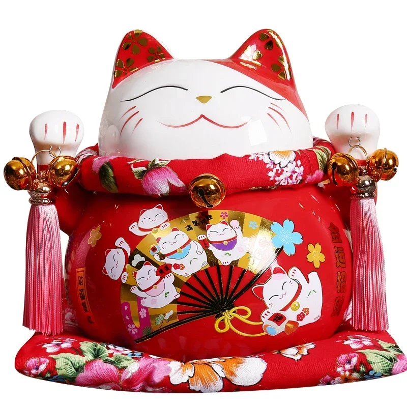 7-дюймовая керамическая копилка Maneki Neko Lucky Cat Fortune домашний декор фестиваль