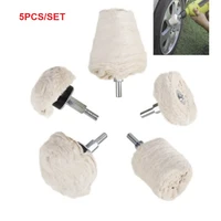 5pcsset 6mm shank buffing polishing wheel kit for drill polishing pad polisher polishing wheel grinding head for dremel tool