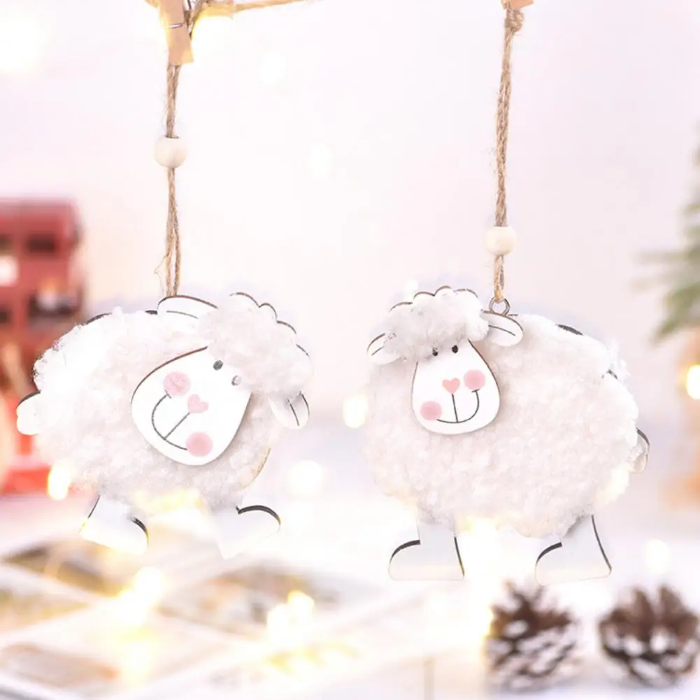 

Attractive with Lanyard No Odor Adorable Sheep Hanging Doll Home Decoration Easter Lamb Pendant Sheep Charm