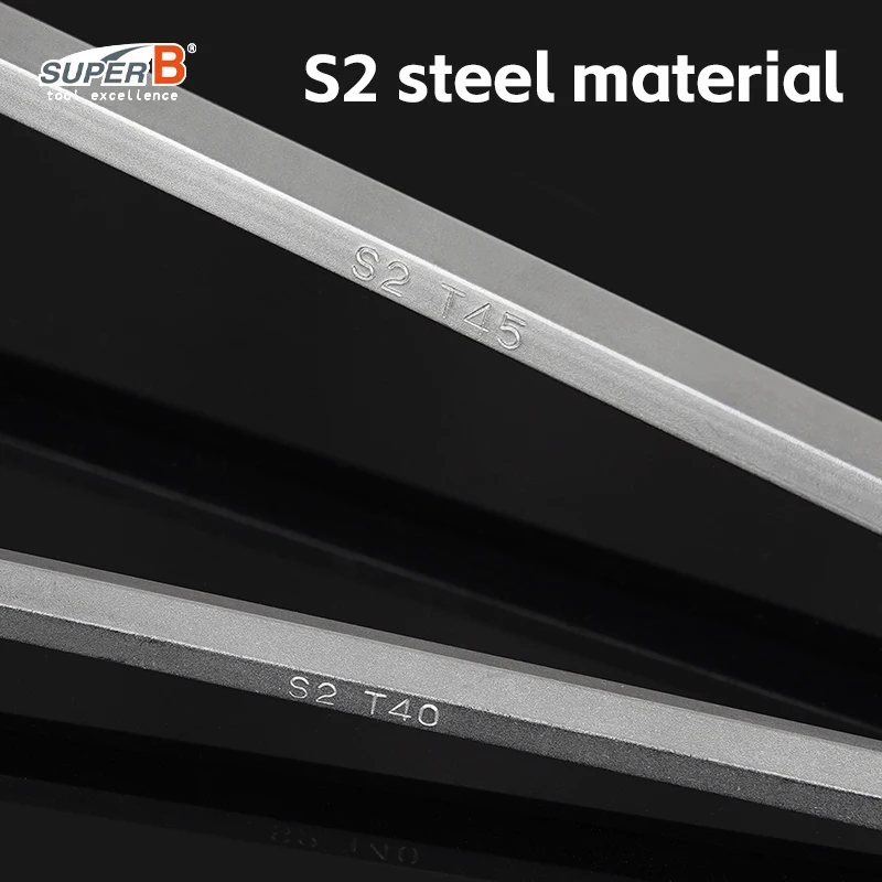 Фото Super B Инструменты для ремонта велосипедов T/L Ручка Torx ®   Набор гаечных ключей T10 / T15 / T20 / T25 / T30 / T40 / T45 / T50 S2 Сталь с кронштейном №3