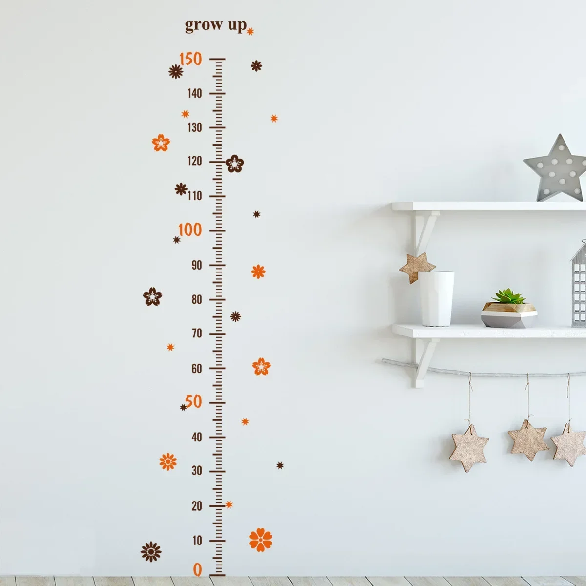 

Flower Growth Chart for Kids Wall Stickers Measure Height Wall Chart Children Ruler Nursery Room Decor Wall Art Grils Room Decor