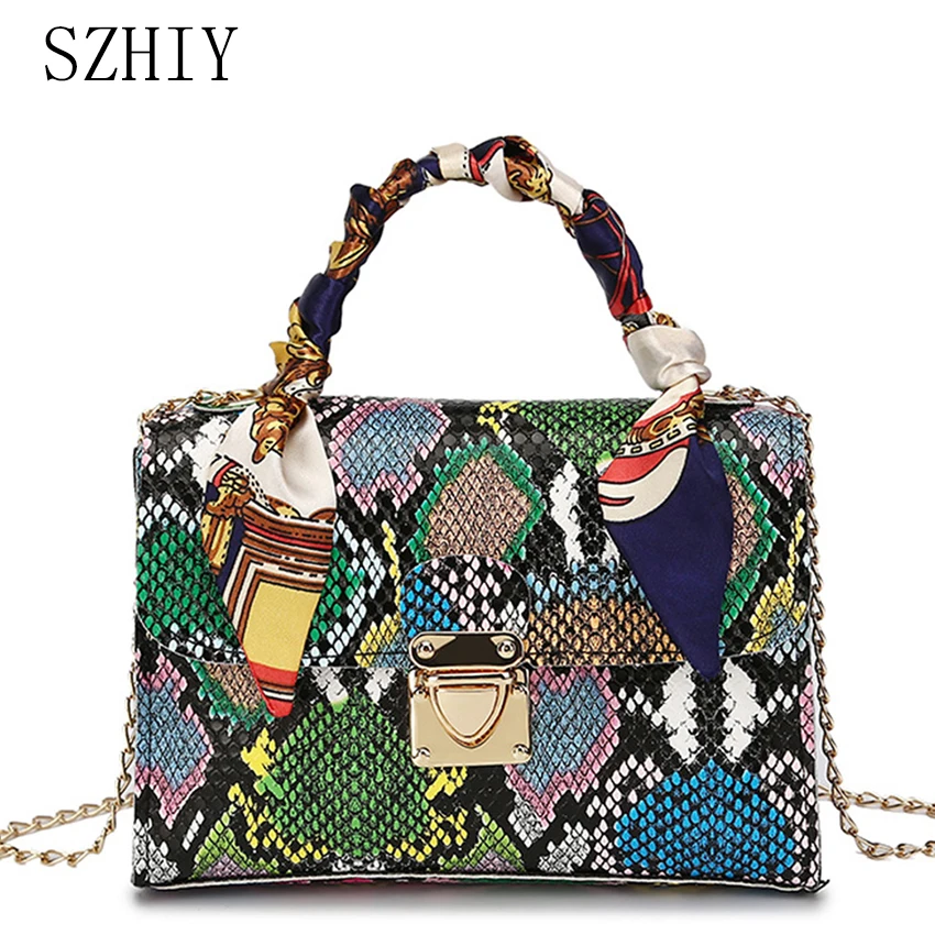 

Luxury Designer Shoulder Bag Fashionable Women Snake Pattern Handbag Small Diagonal Cross Pocket Phone Personalized Chain Pocket