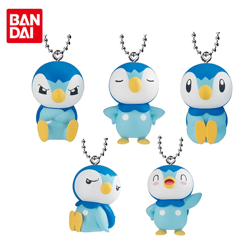 Bandai Genuine Gashapon Pokemon Piplup Anime Swing Collection Dolls Cute Anime Action Figures Toys for Boys Girls Kids Gifts