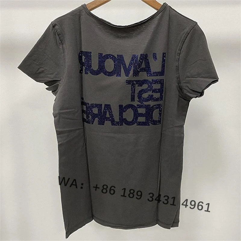 Zadig Женские футболки Модная серая летняя футболка с коротким рукавом Женская