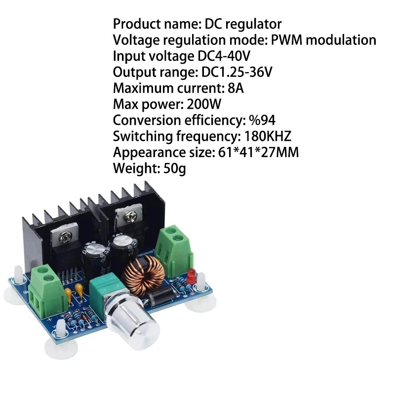 Понижающий преобразователь максимальный понижающий источник питания Φ XL4016 PWM