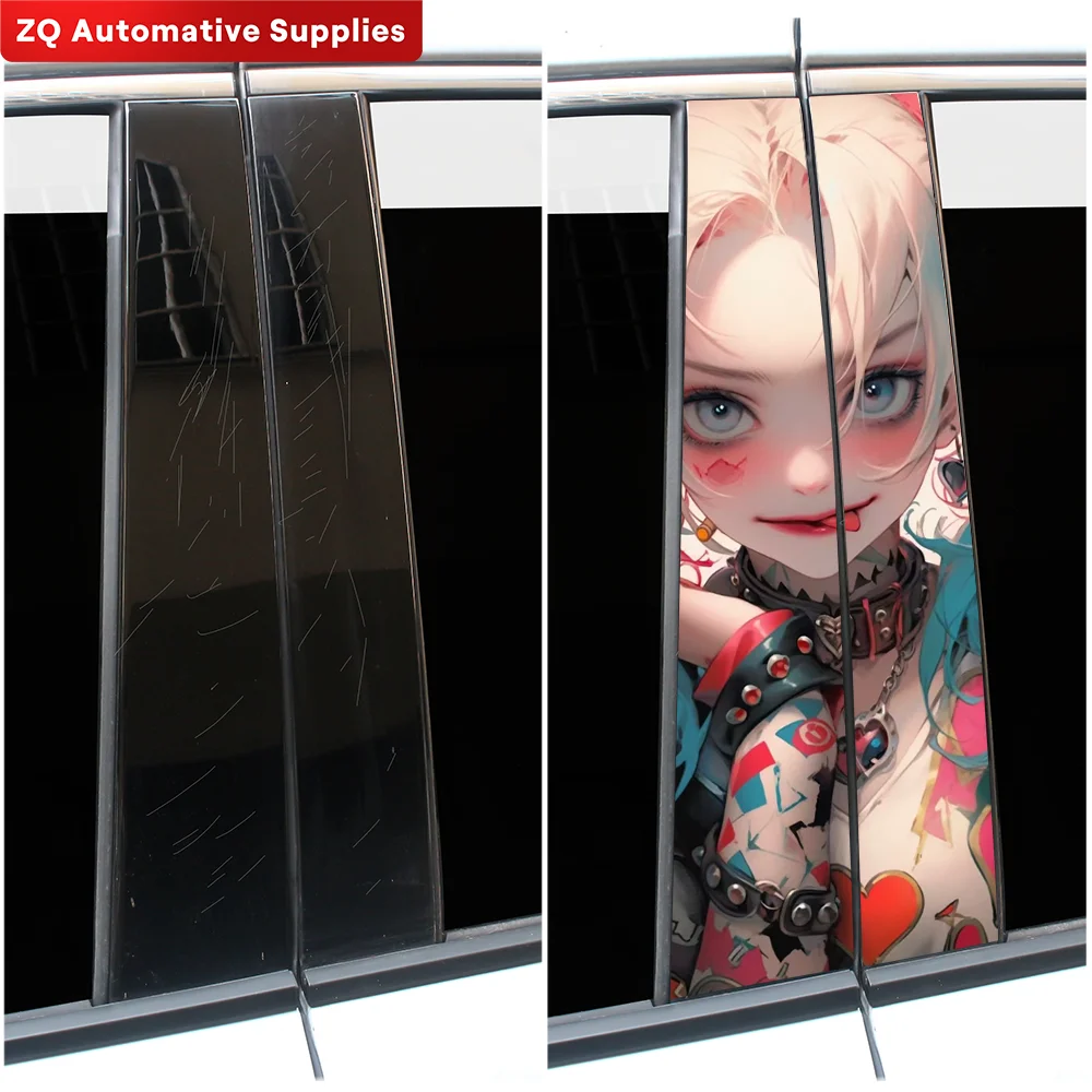 Граффити джокер девушка Автомобильные наклейки Авто B столб водонепроницаемый