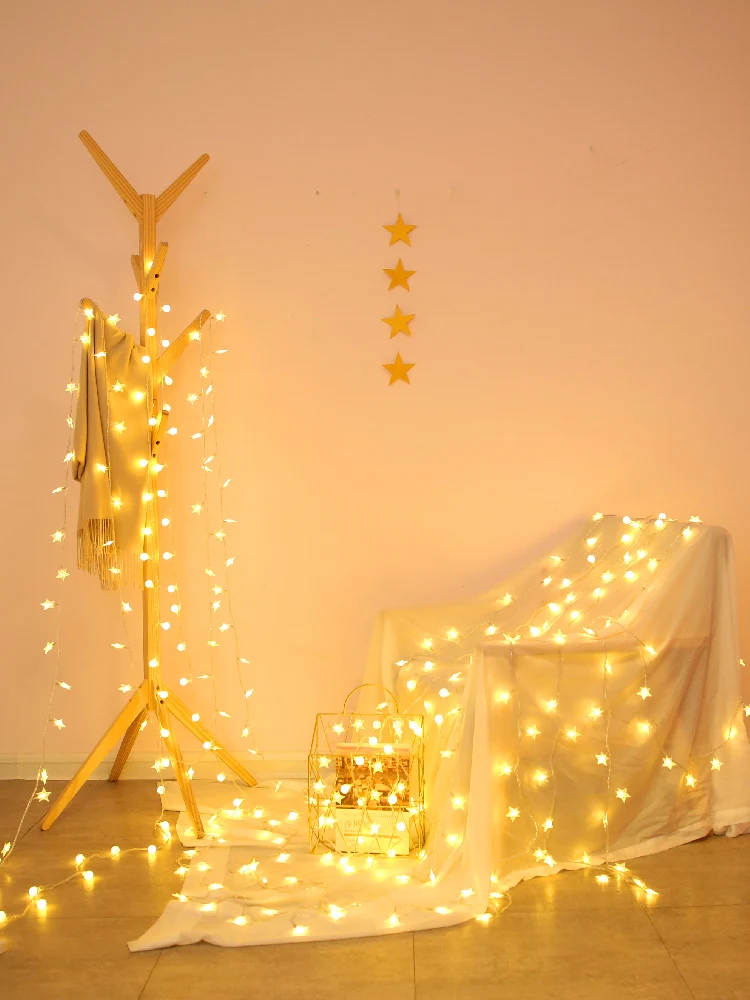 

Gifts Navidad 2023 LED Star Lights Camping Atmosphere Lights Birthday Layout Night Market Stalls Decorative Lights String Lights
